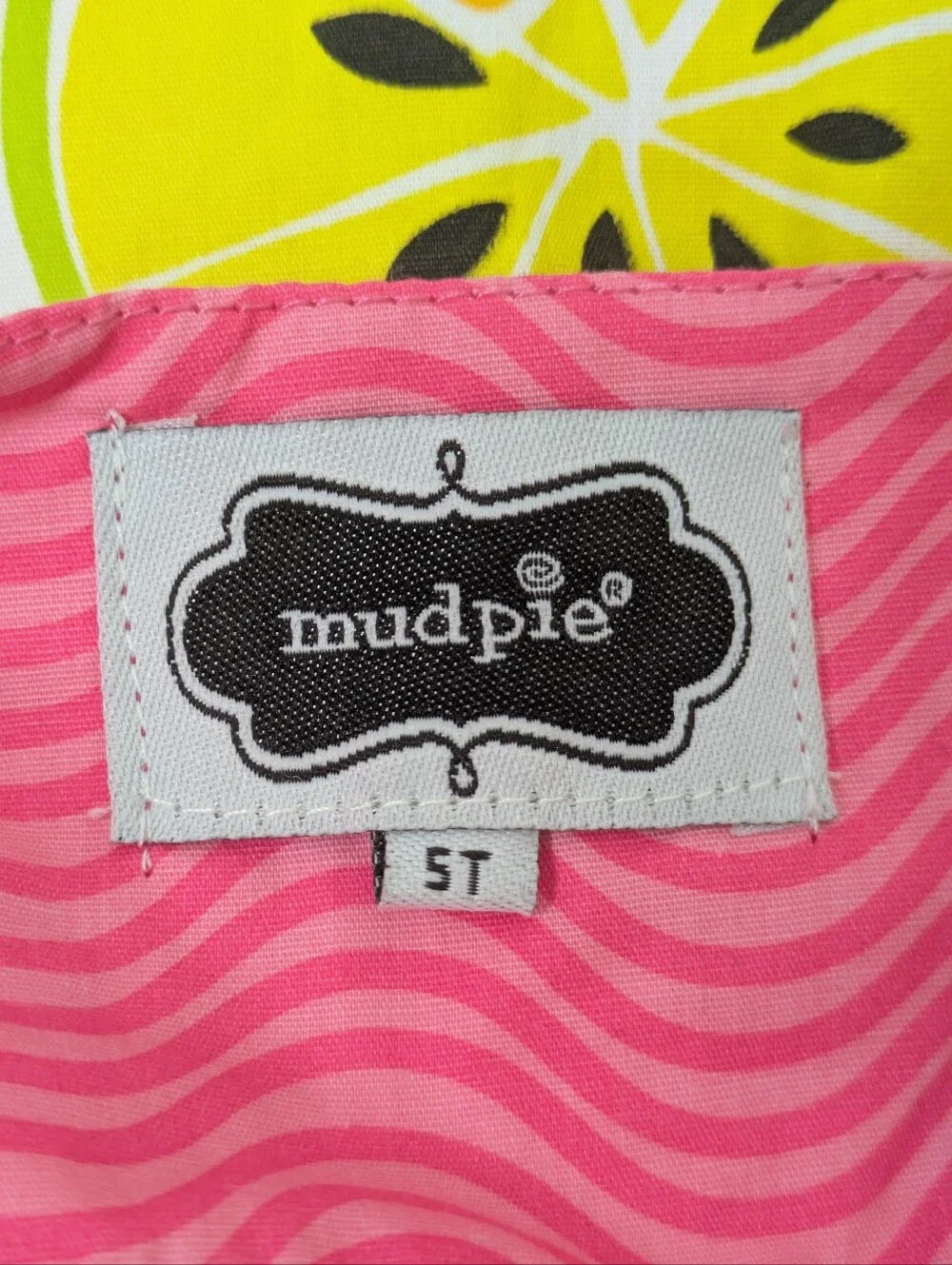 Mud Pie Citrus Fruit Swim Coverup 5T